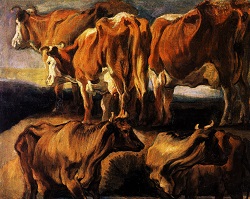 Jacob Jordaens Five studies of cows 1624